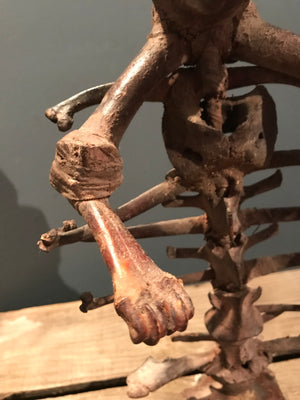 A 19th Century African witch doctor monkey staff fetish