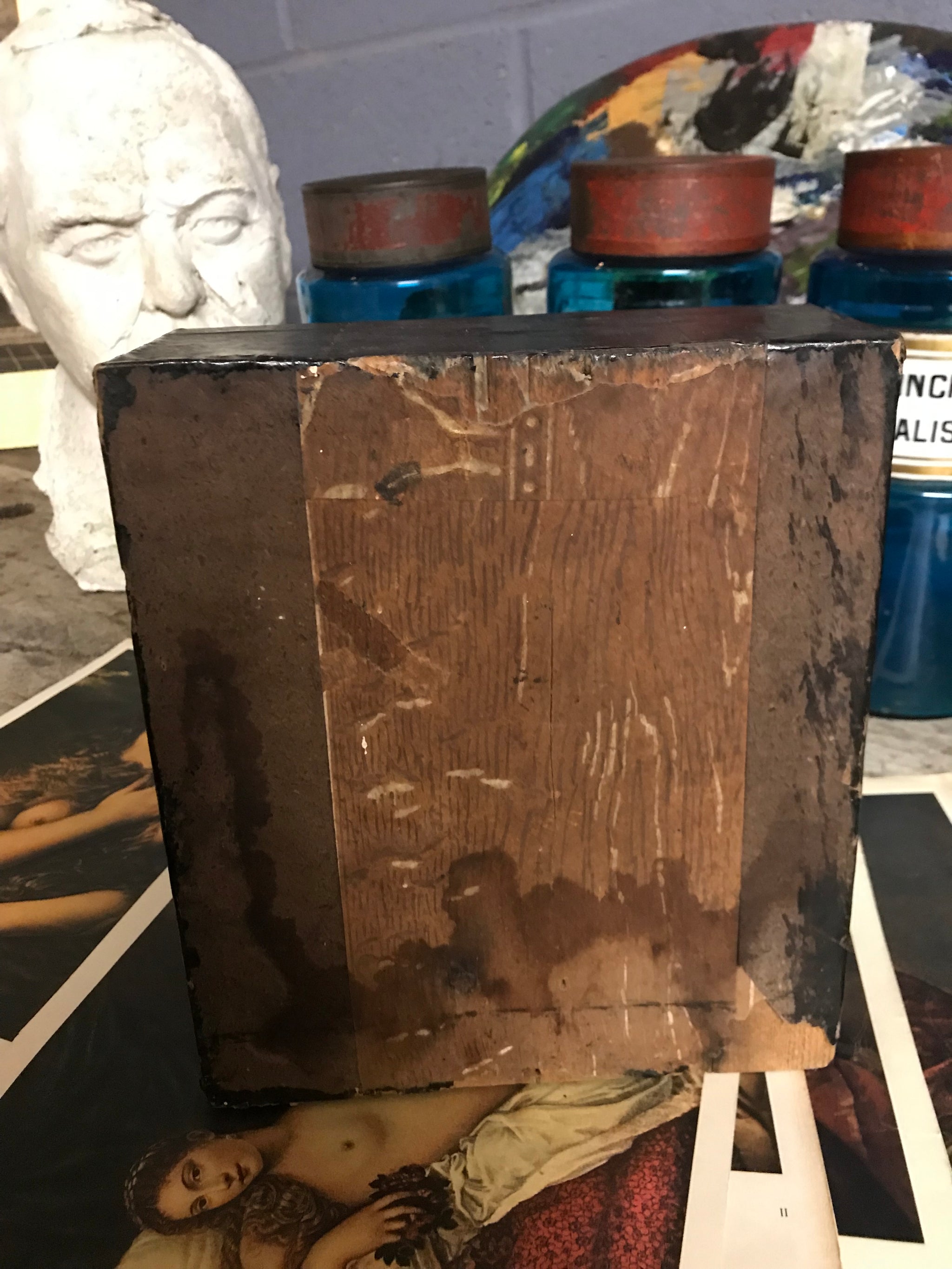 A cased Victorian taxidermy canary bird