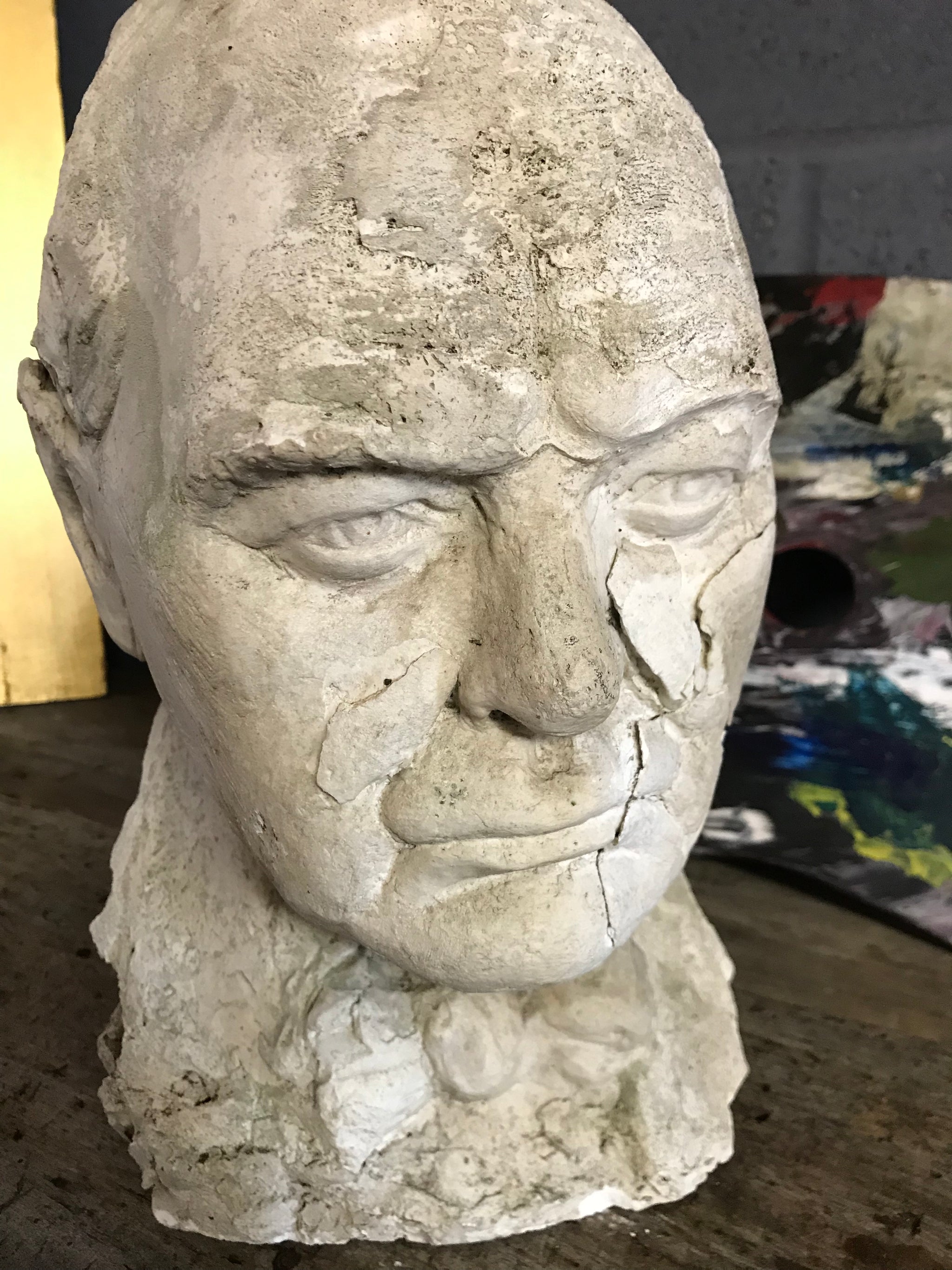 A rare Winston Churchill plaster bust