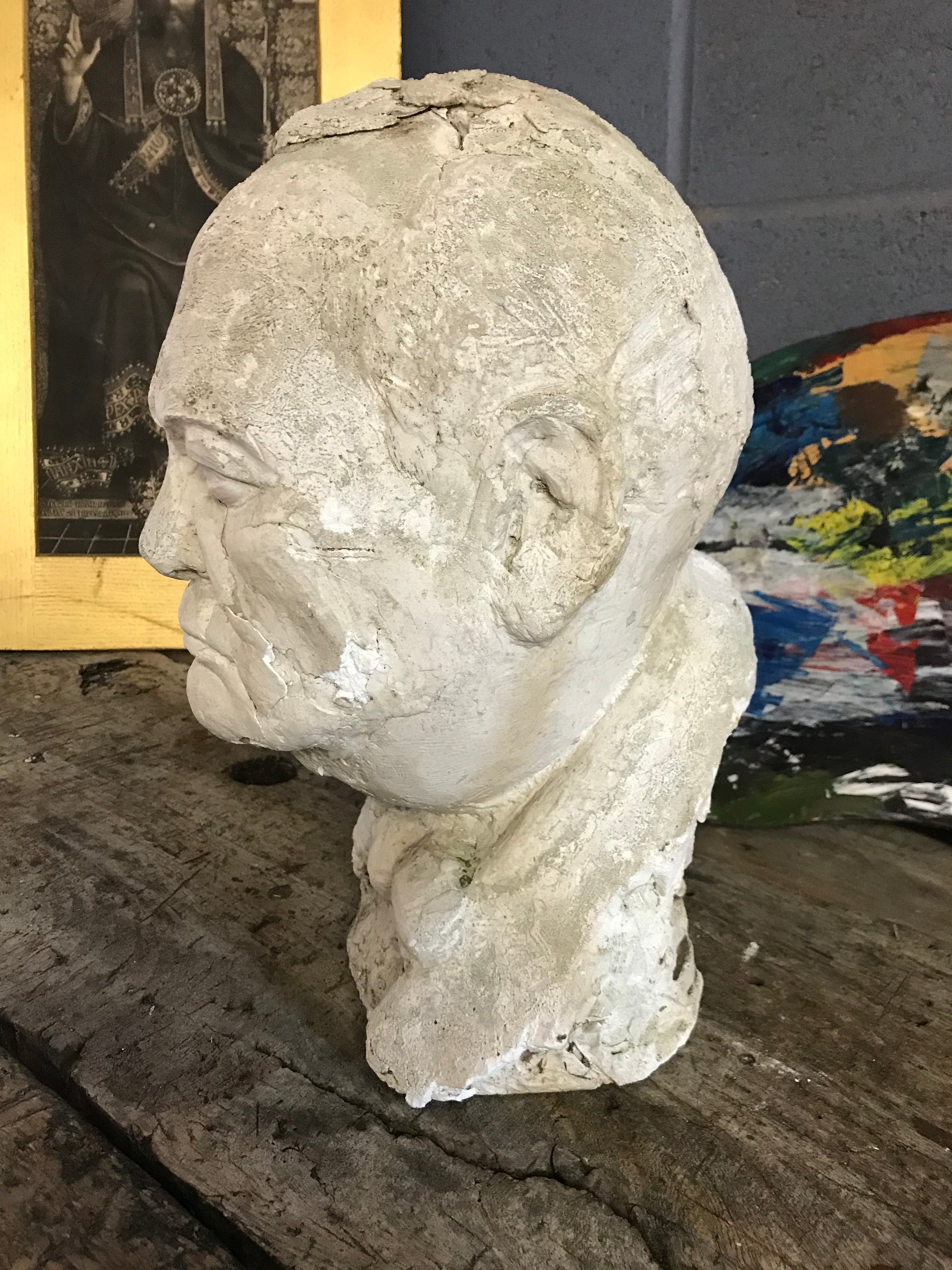 A rare Winston Churchill plaster bust