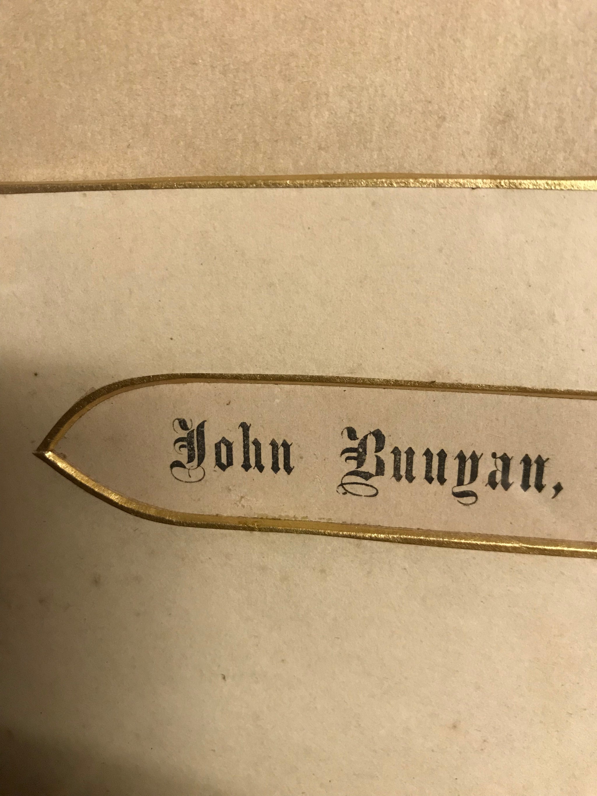 A large portrait engraving of John Bunyan after Robert White