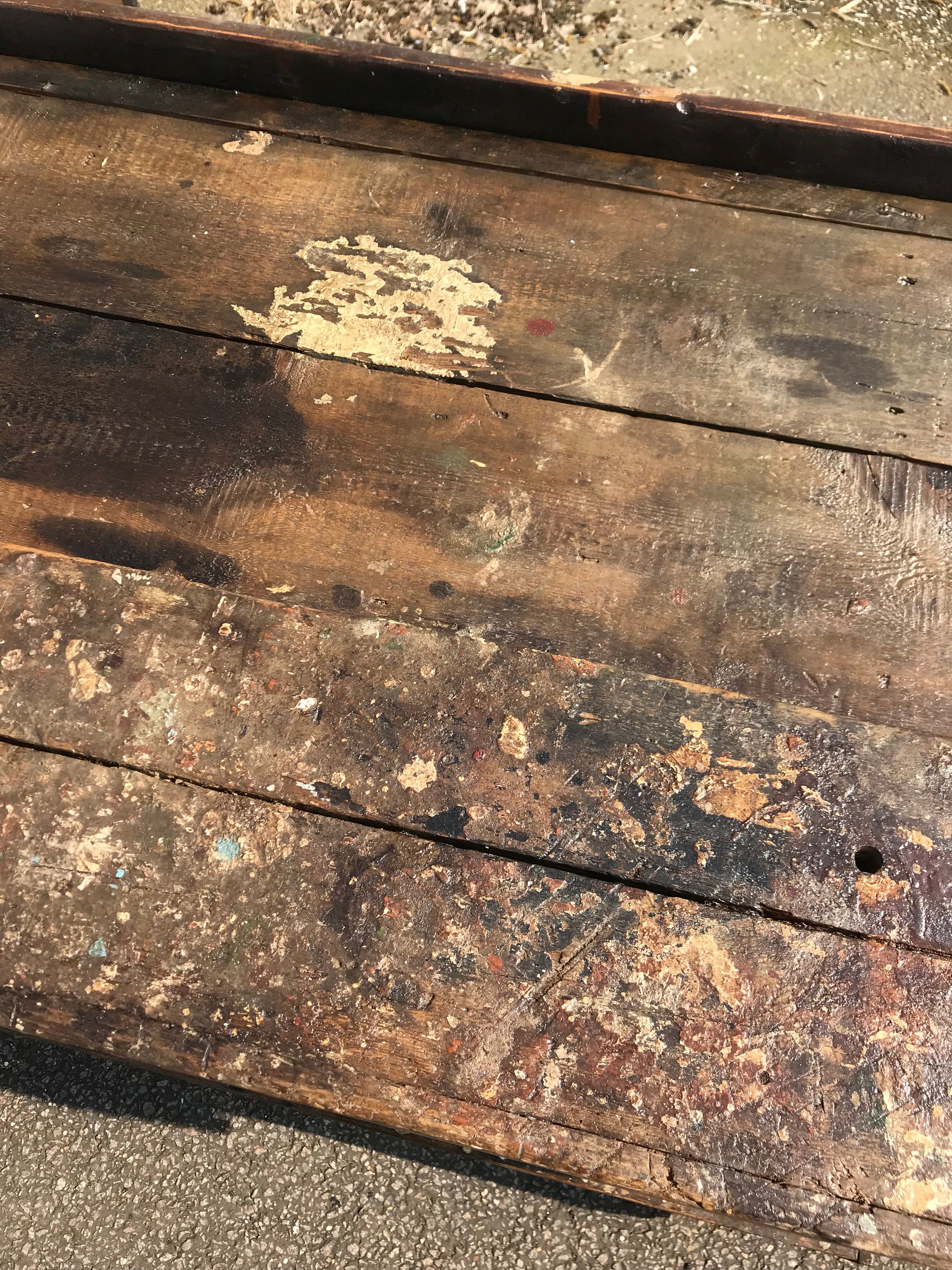 An old wooden workbench