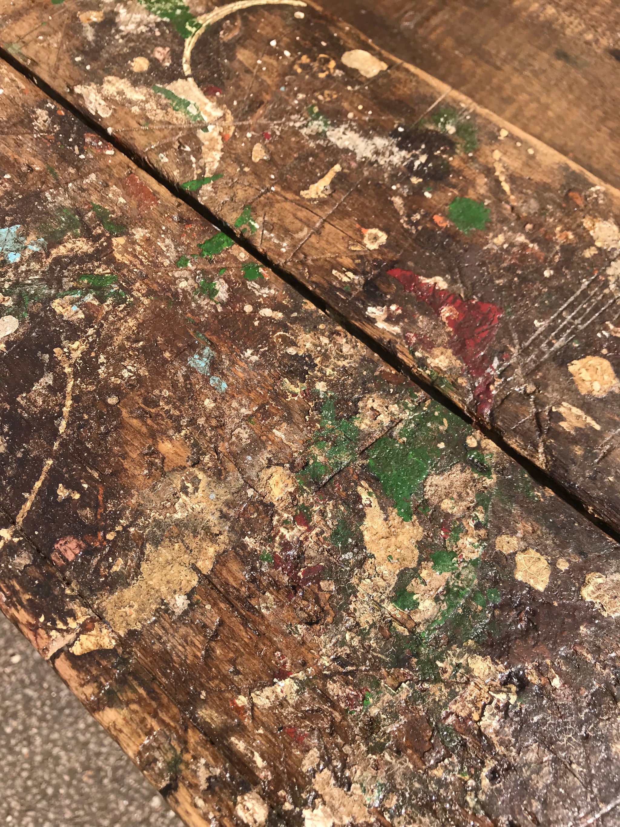 An old wooden workbench