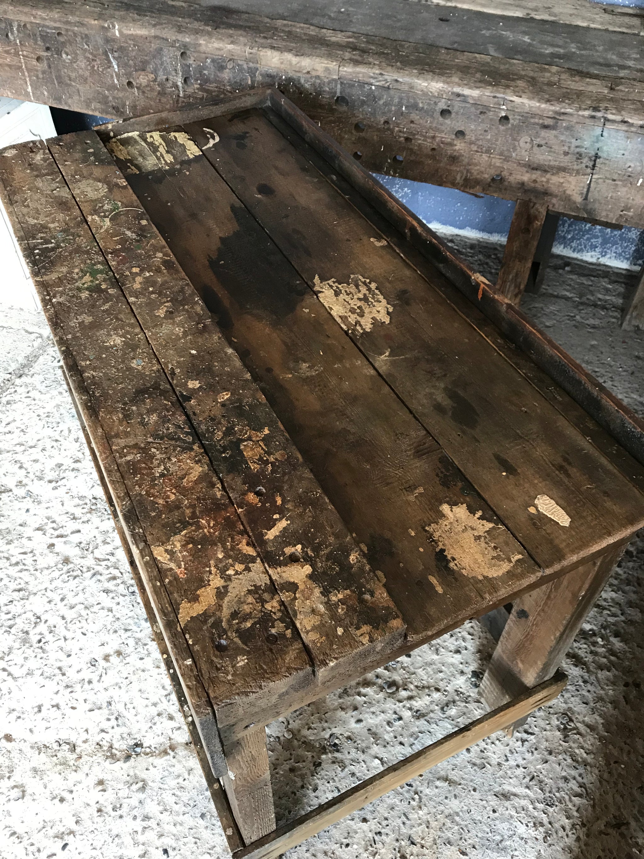 An old wooden workbench