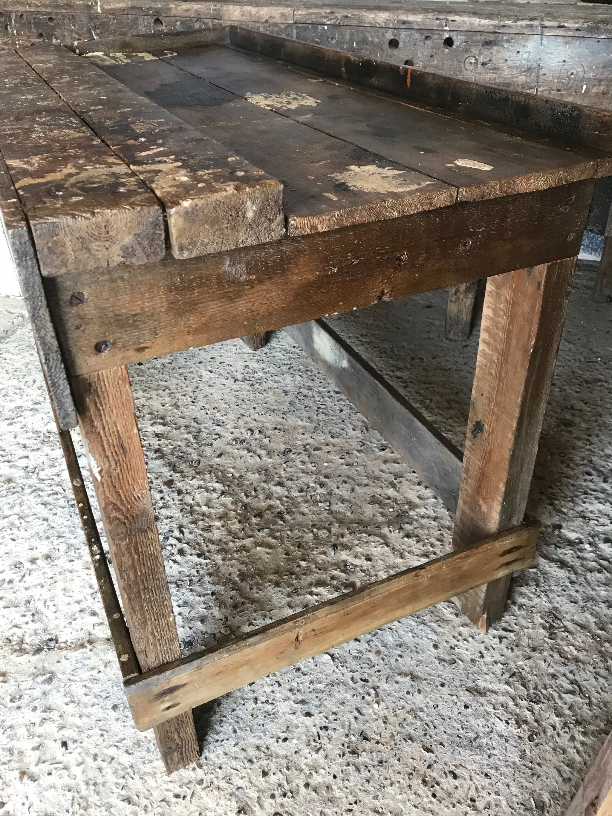 An old wooden workbench