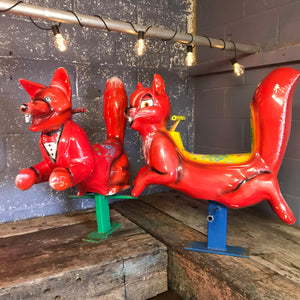 A large fairground ride on Basil Brush fox