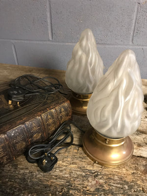 A pair of Art Deco torch lamps