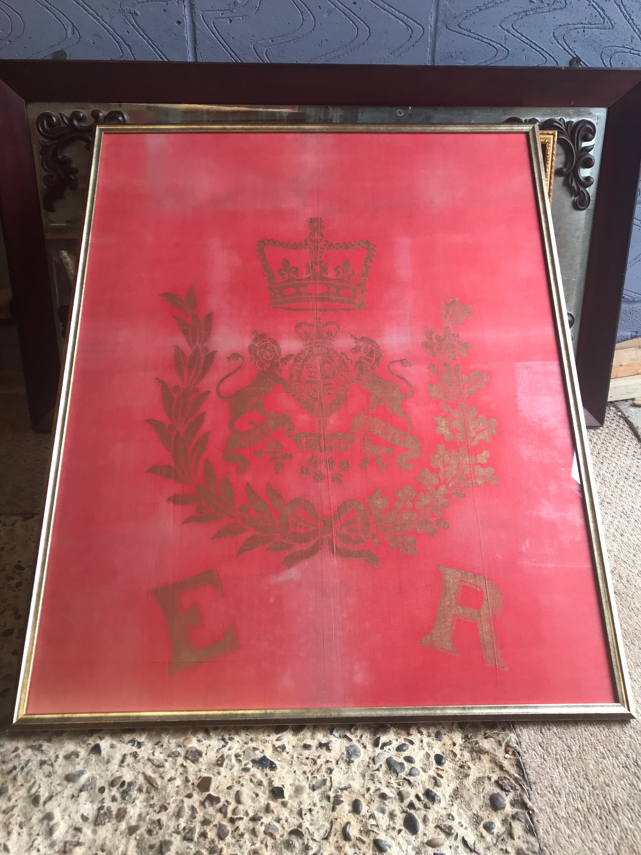 An original red and gold King Edward VIII 1937 coronation banner