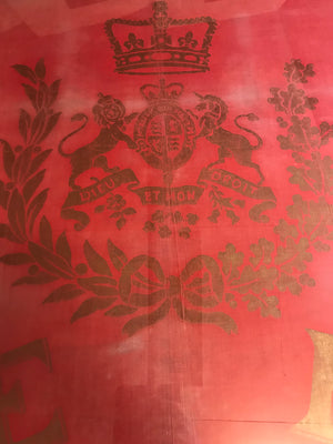 An original red and gold King Edward VIII 1937 coronation banner