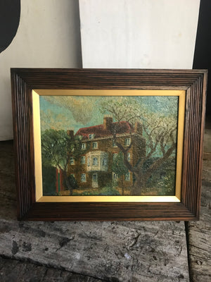 William Hogarth: An Arts and Crafts architectural country house oil painting