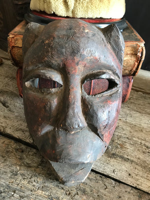 A large African tribal monkey head mask