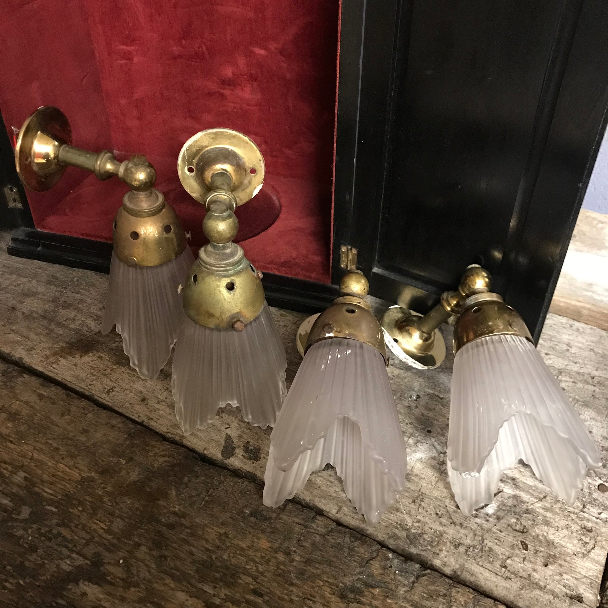 A pair of Art Deco wall sconces