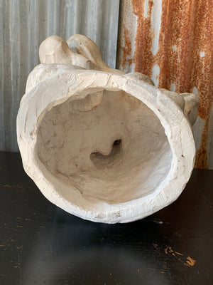 A large white plaster Jennings Dog head- Molossian