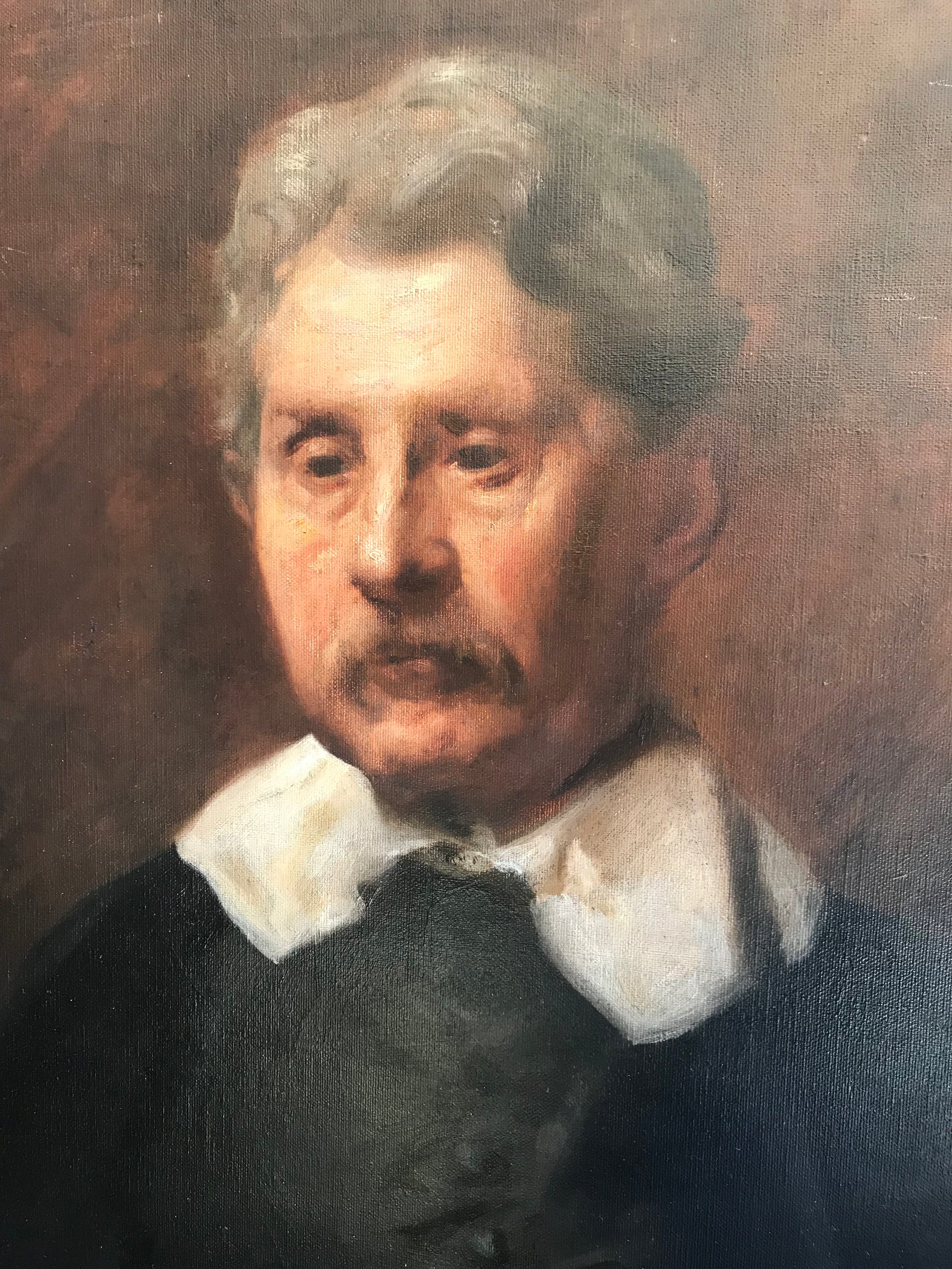 A 19th Century Dutch School oil portrait in the style of Rembrandt