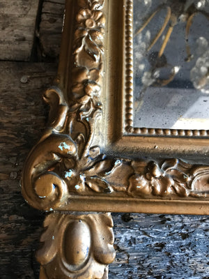 A foxed mercury plate Louis Philippe marriage mirror
