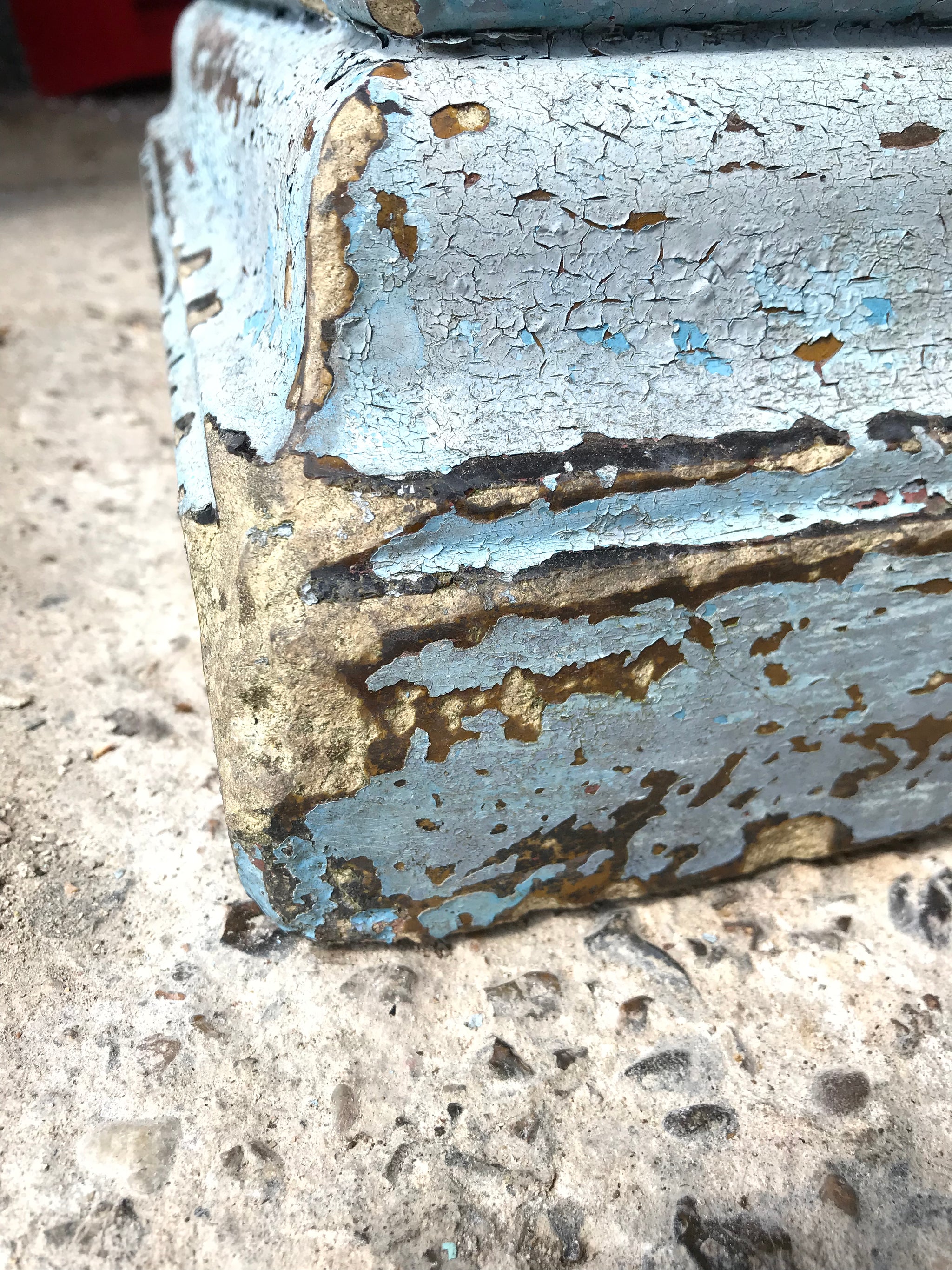 A large terracotta country house urn on plinth