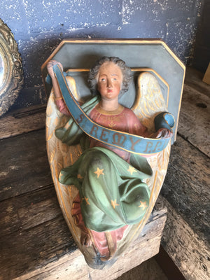 A 19th Century salvaged ecclesiastical angel corbel