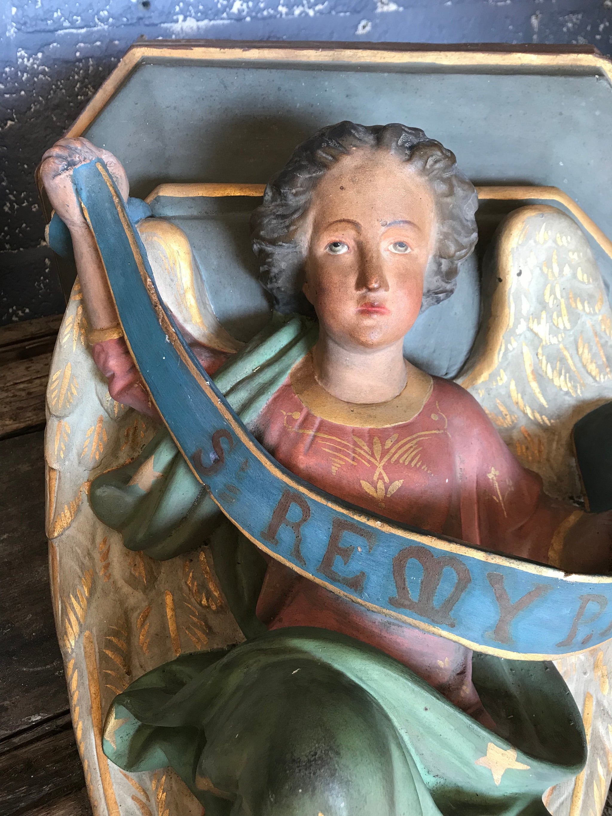 A 19th Century salvaged ecclesiastical angel corbel