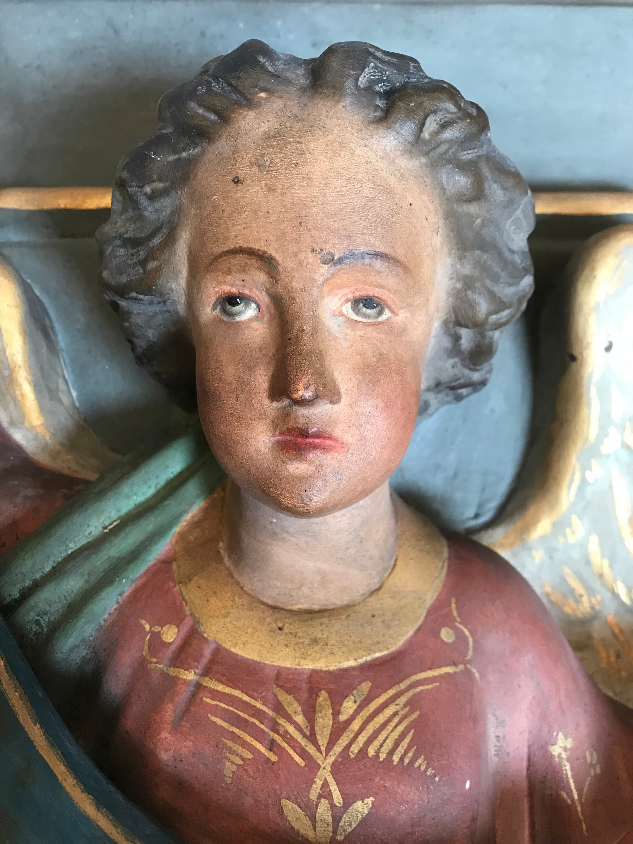 A 19th Century salvaged ecclesiastical angel corbel