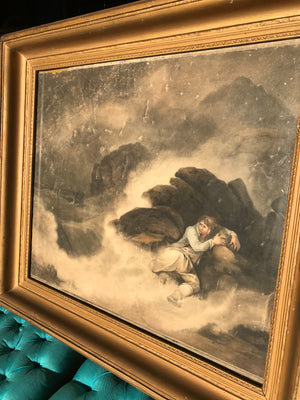An early painting of a shipwreck survivor