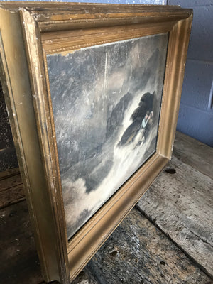 An early painting of a shipwreck survivor