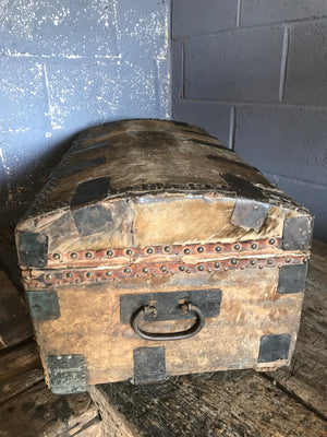 An 18th Century pony skin domed trunk