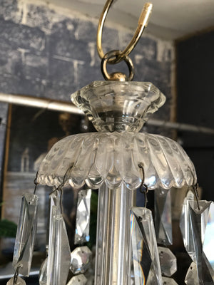A large gilt icicle cascade drop chandelier