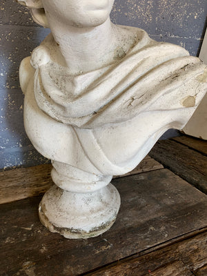A very large cast stone Apollo Belvedere bust