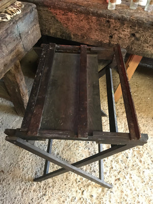 An unusual and rare wooden floor standing rack easel