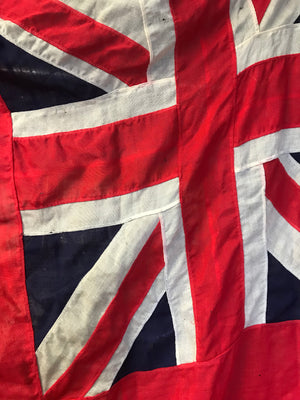 A large old Union Jack ensign flag- 145cm x 110cm