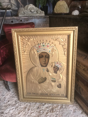 A Polish Black Madonna of Czestochowa icon