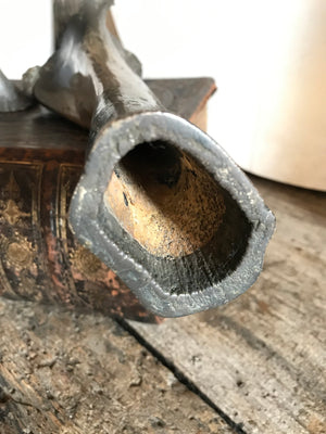 A rare pair of silvered cow bone vases