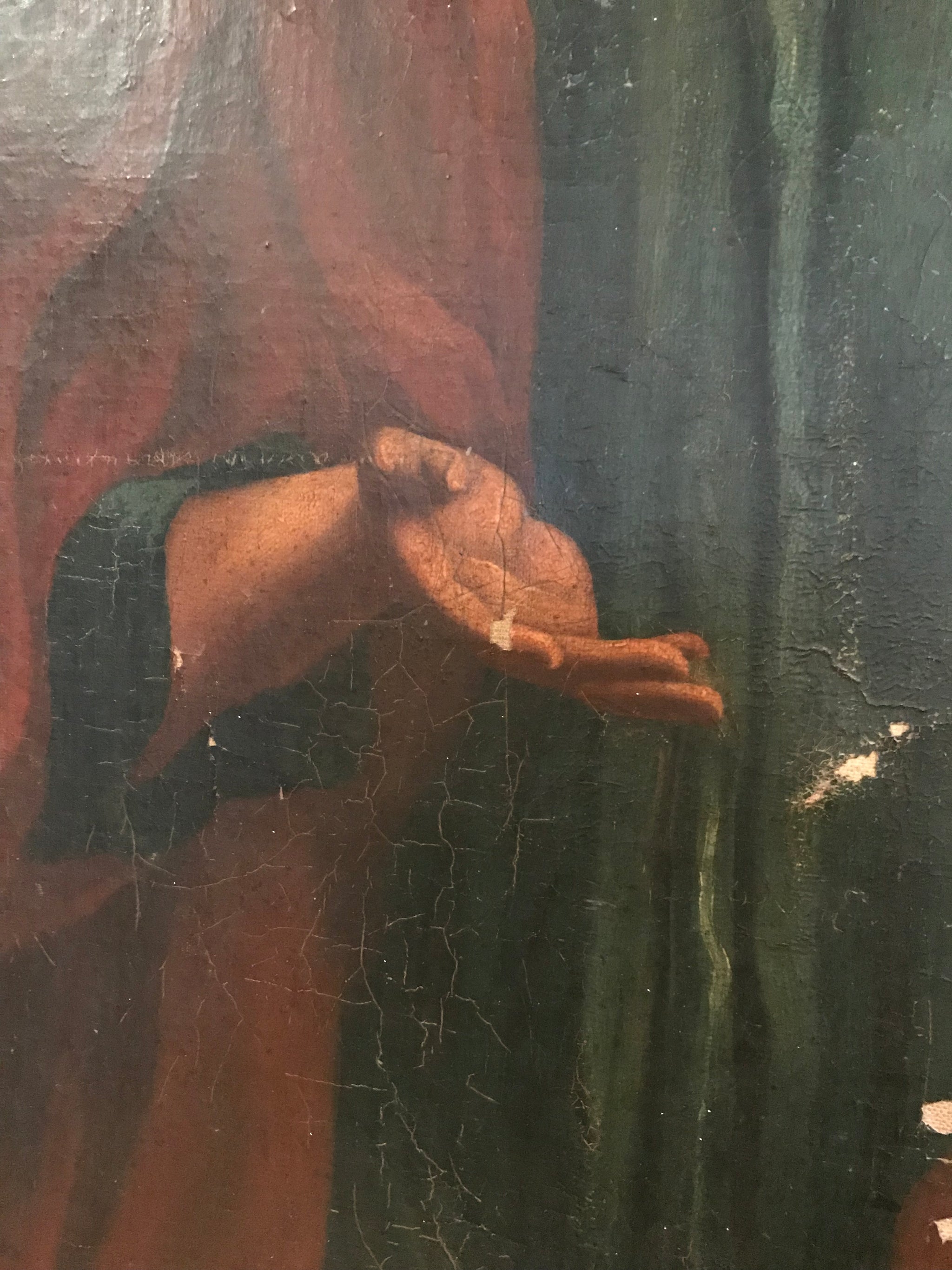 A religious oil portrait painting depicting Jesus Christ in The Garden Gethsemane- large