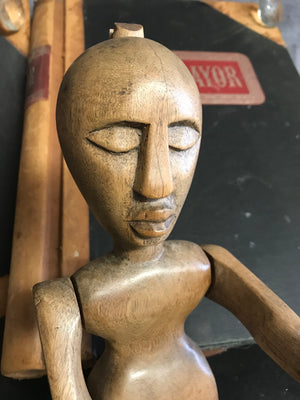 A large wooden artist's lay figure