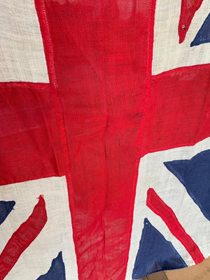 A hand sewn WWI fabric Union Jack flag