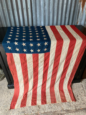 A printed fabric 48 Star Stars and Stripes flag