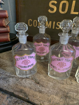 A collection of eight 19th century perfume bottles