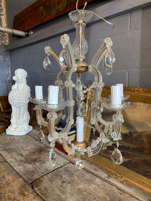 A large cut glass Marie Therese chandelier