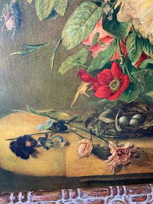 A large Fiehl Reproductions copy of Anton Weiss’ Flowerpiece