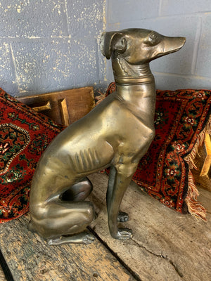 An Art Deco bronze whippet