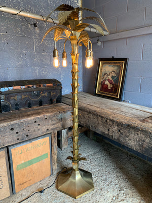 A Maison Jansen style palm tree floor lamp