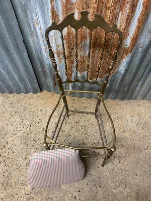 An Italian brass Chiavari chair