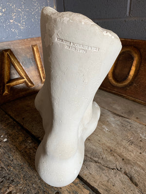 A very large French plaster Grand Tour foot