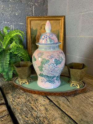 A Chinese ginger jar with lid