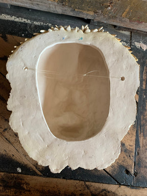 An art pottery Monkey head wall plaque