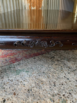 A very large Japanese Zataku rosewood low table