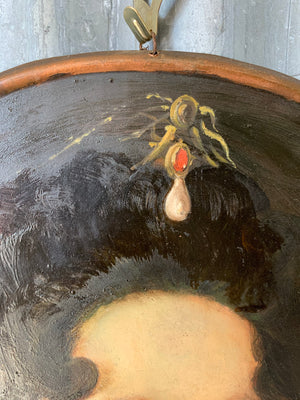 A 19th Century oil painting on copper of Anna Konstancja Von Cosel