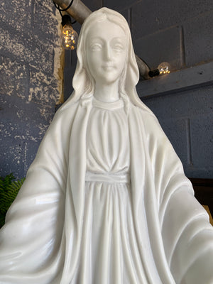 A large bonded marble statue of The Madonna- 83cm
