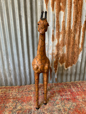 A large leather Liberty & Co. giraffe