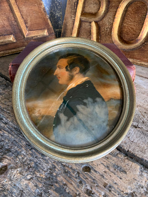 A Victorian crystoleum portrait of Prince Albert